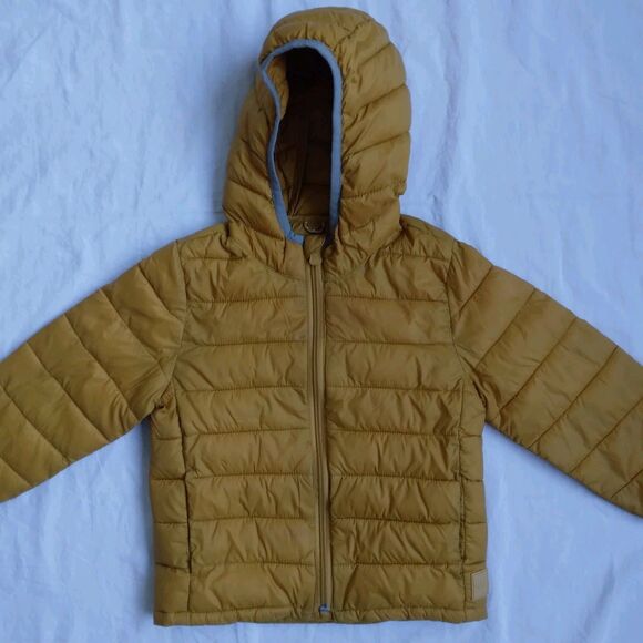 Baby GAP Kids PrimaLoft Lightweight Puffer Jacket Mustard Sz 3Y Water Resistant - Picture 2 of 7